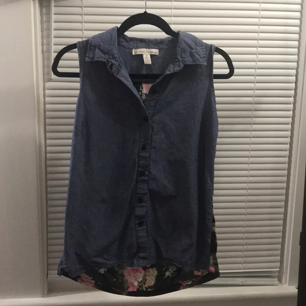 French Laundry Tank Button Up Blouse